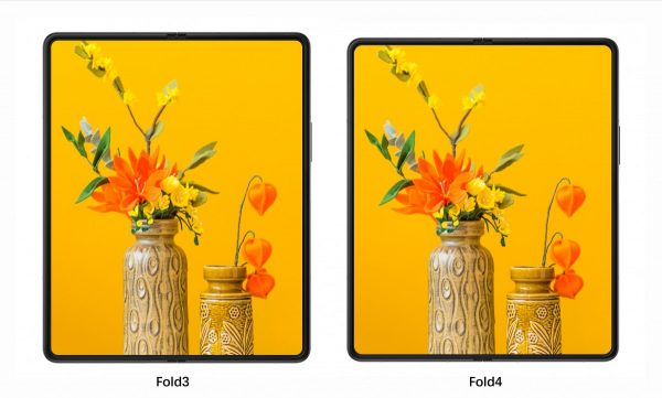 مقایسه نمایشگرهای داخلی Galaxy Z Fold3 و Z Fold4 مقایسه نمایشگرهای داخلی Galaxy Z Fold3 و Z Fold4
